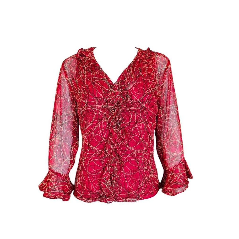 y2k vintage whimsigoth silk blouse